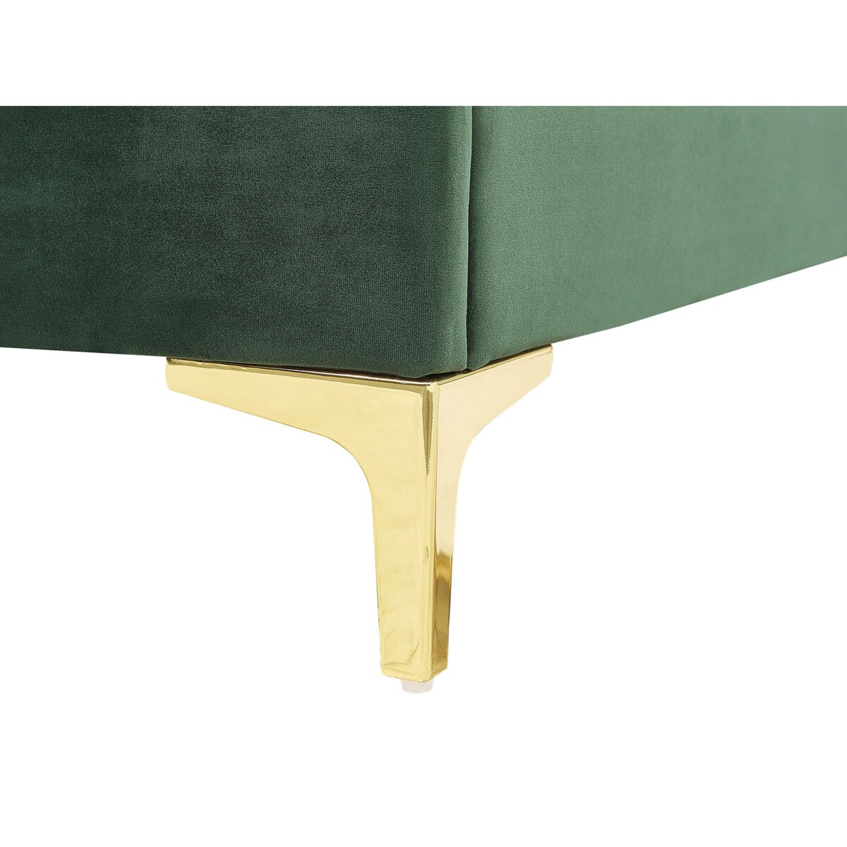 Łóżko welurowe 160 x 200 cm zielone LIMOUX