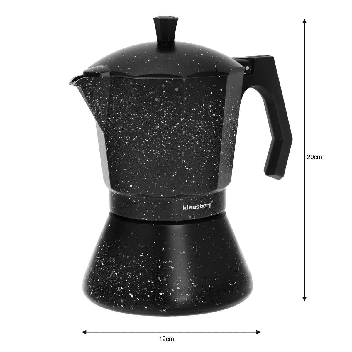 Kawiarka espresso 450ml 9 filiżanek czarna KLAUSBERG