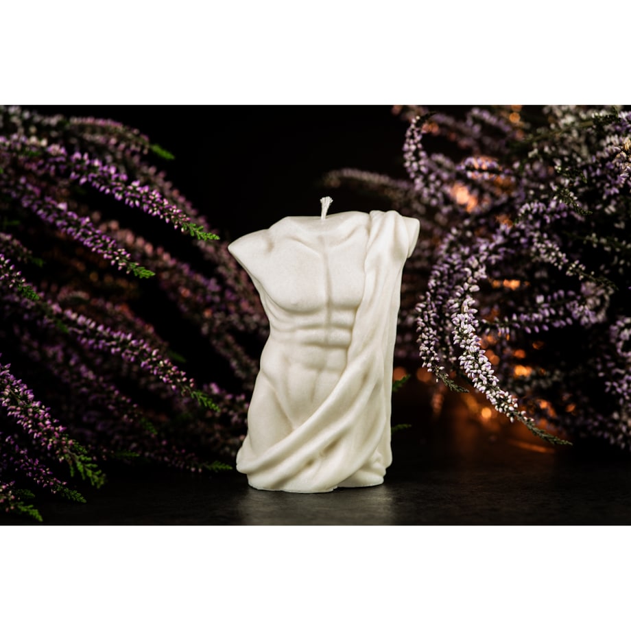 Świeca sojowa dekoracyjna Męski tors grecki