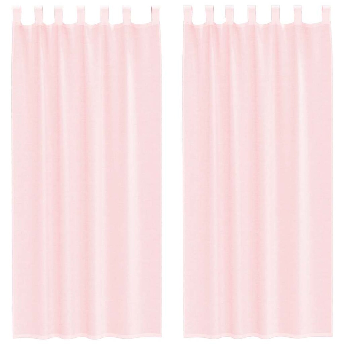 vidaXL Zasłony woalowe z pętelkami 2 szt. Jasnoróżowe 140x225 cm