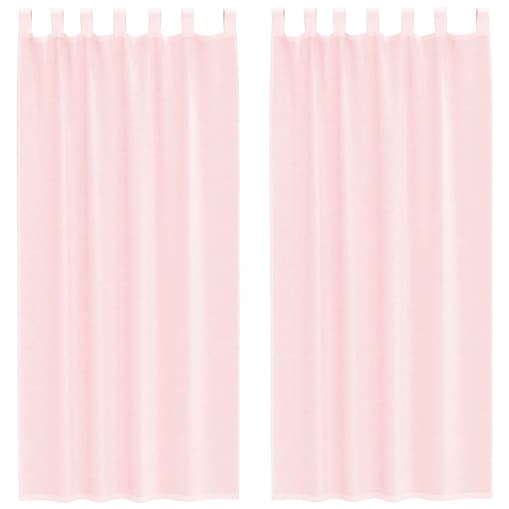 vidaXL Zasłony woalowe z pętelkami 2 szt. Jasnoróżowe 140x225 cm