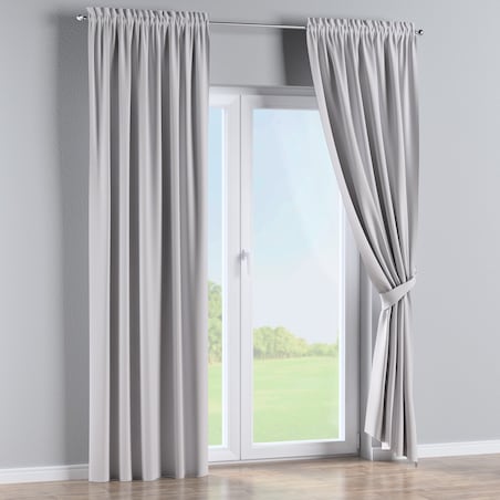 Zasłona na kanale z grzywką 1 szt. 130x245 szary