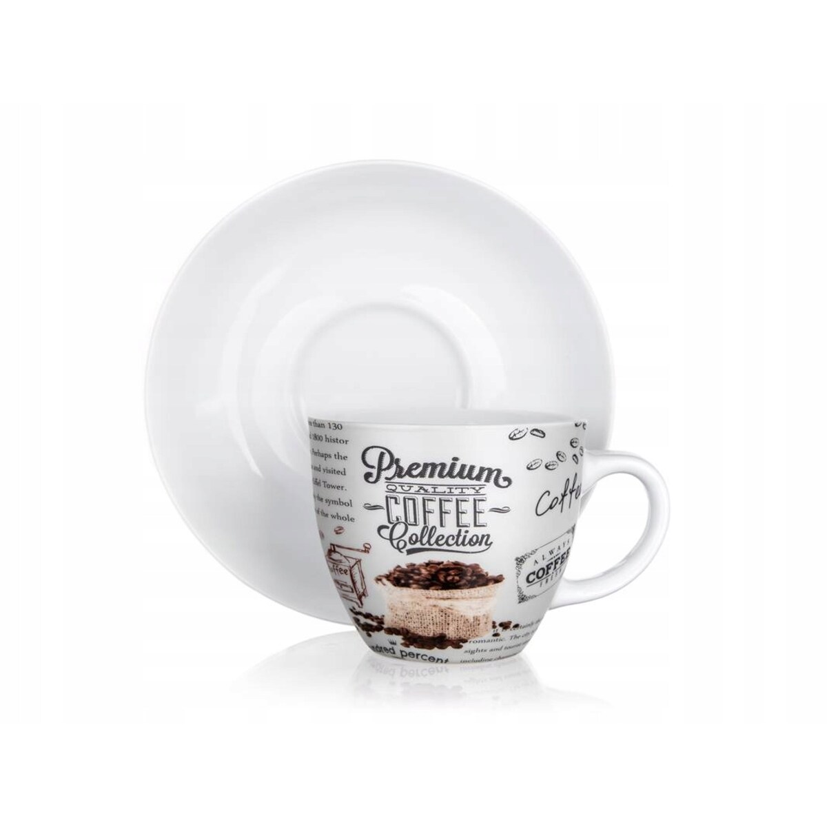 FILIŻANKA SPODEK 2x 190 ml na kawę espresso napoje upominek dla kobiet mamy