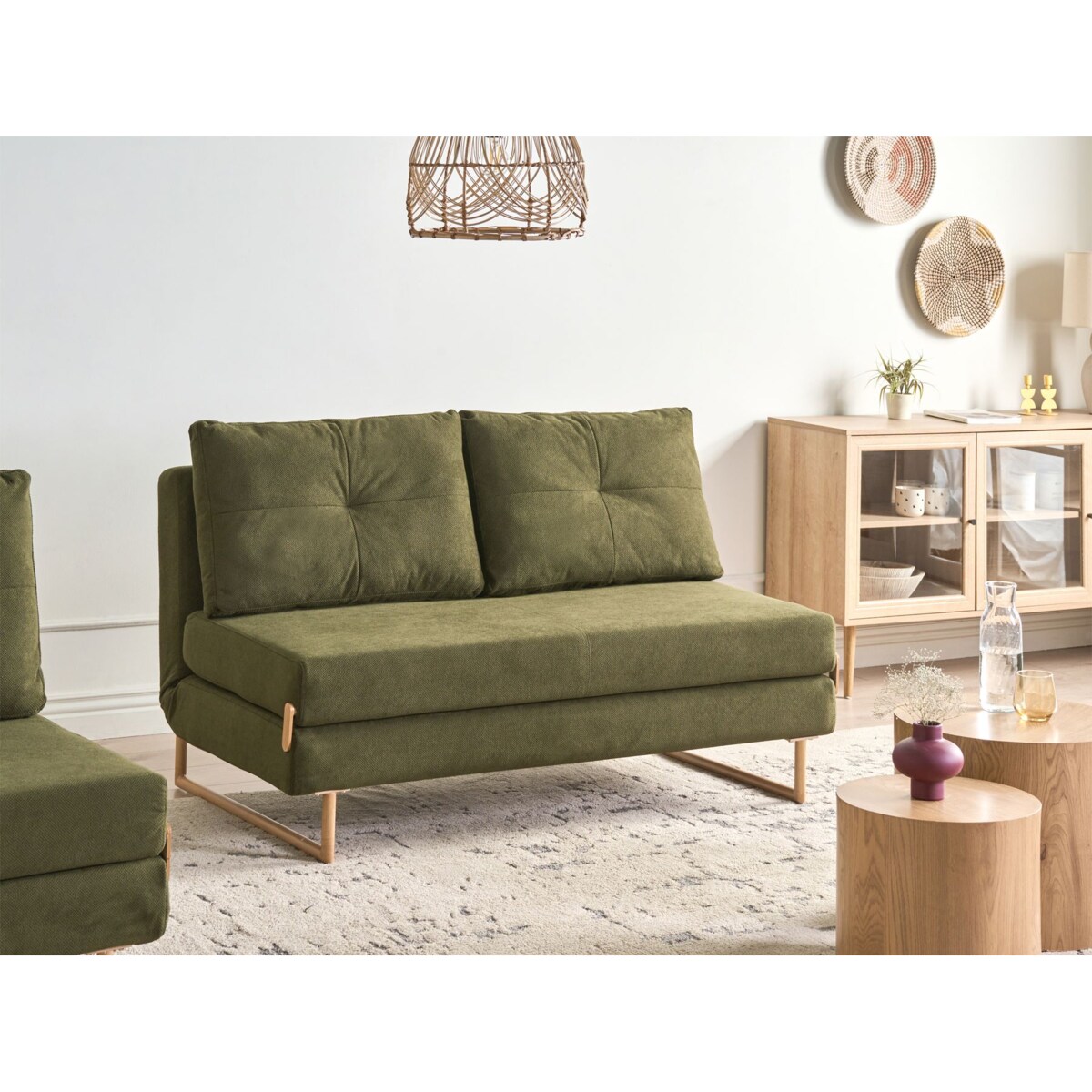 Sofa rozkładana dla 3 osób JERSLEV Zielony