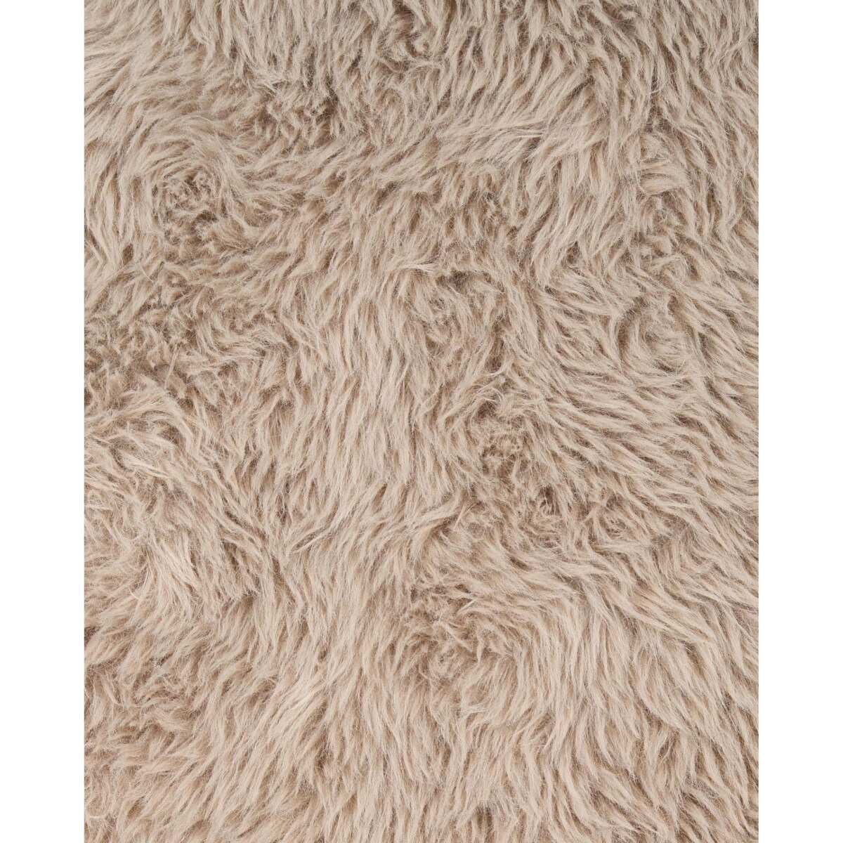 Fotel LEKNES Sztuczne futro Beżowoszary