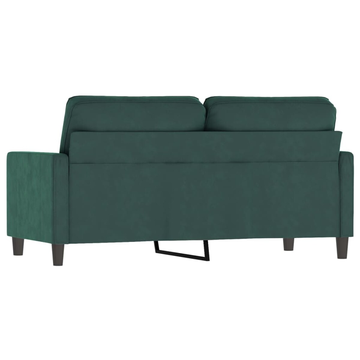 vidaXL Sofa 2-osobowa, ciemnozielona, 140 cm, tapicerowana aksamitem