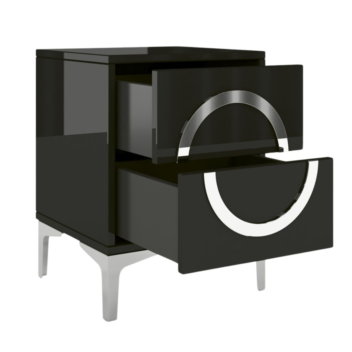 Czarna nowoczesna szafka nocna Dancan EVA / połysk