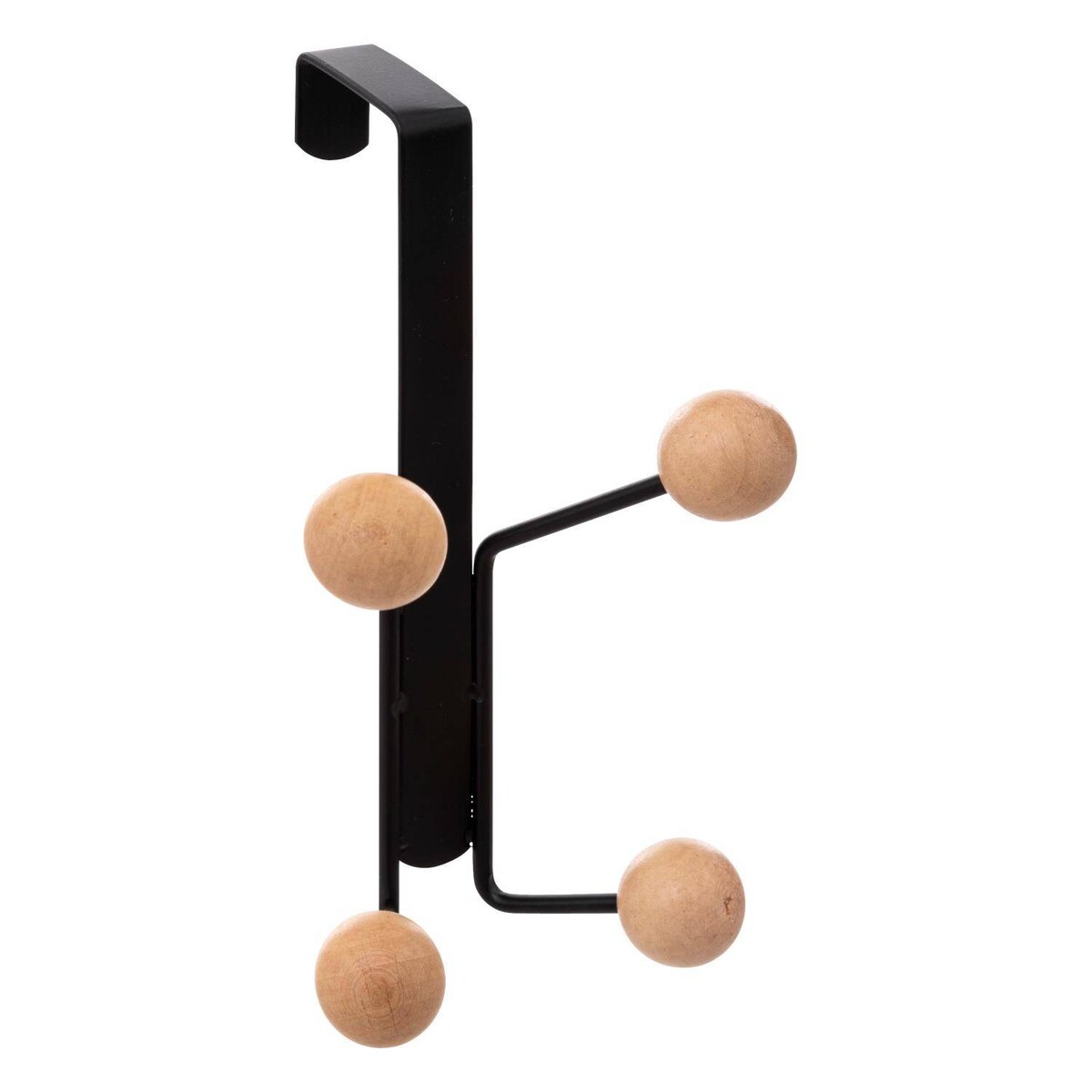 Wieszak na drzwi o szer. do 10,1 cm, z 4 drewnianymi haczykami