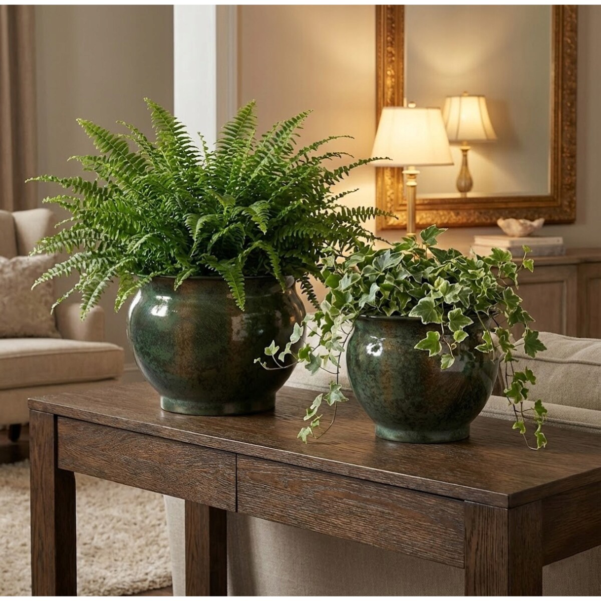 DONICZKA NA BALKON TARAS BONSAI KWIATY PARAPET ZIELONA LOFT 21cm ZESTAW