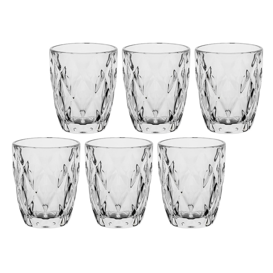 Zestaw 6 szklanek Diamond - Przezroczysty, 270 ml