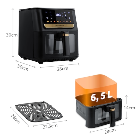 Frytkownica beztłuszczowa Berdsen BD-655 Air Fryer 6,5l 1700W czarny 365501