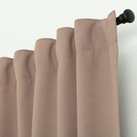 Zasłona BASIC na taśmie marszczącej 140x280cm brudny róż 1 szt. 140x280 różowy-beżowy