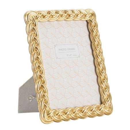 Złota ramka ze sztukaterią, 19 x 24,5 cm