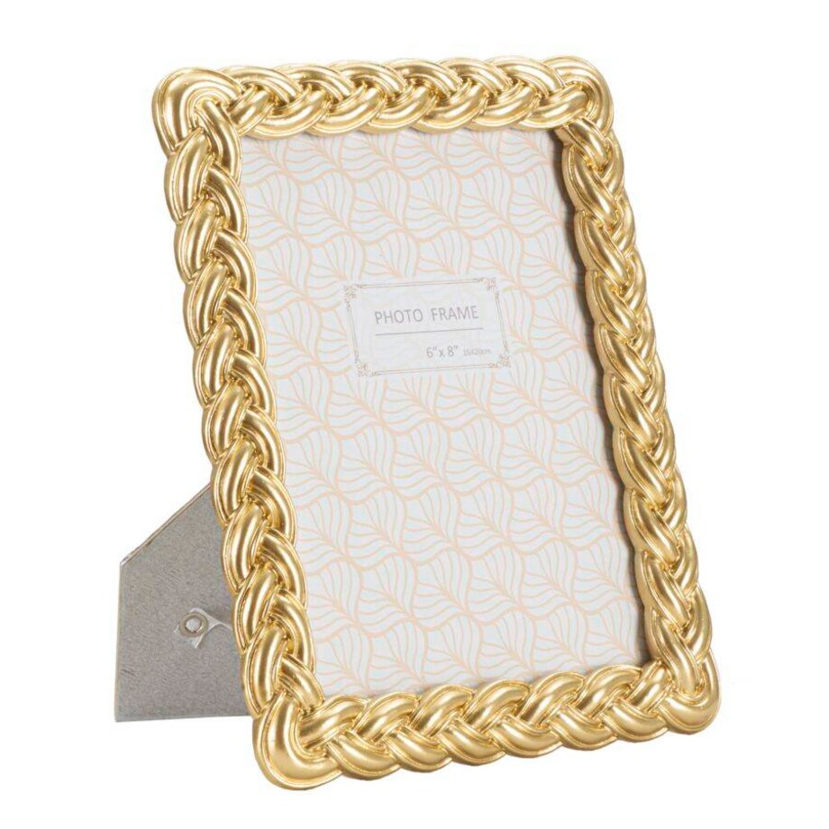 Złota ramka ze sztukaterią, 19 x 24,5 cm