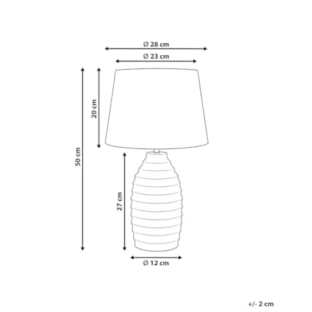 Lampa stołowa BILLY Ceramika Złamana biel