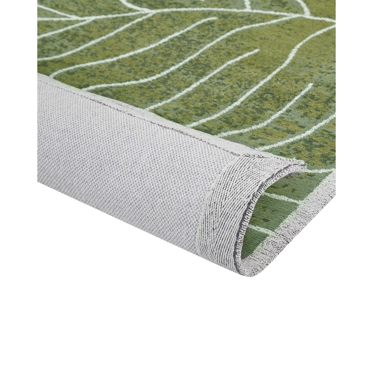 Dywan bawełniany w liście monstery 200 x 300 cm zielony SARMIN