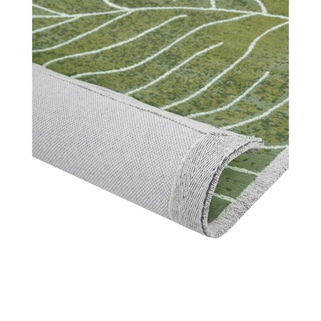 Dywan bawełniany w liście monstery 200 x 300 cm zielony SARMIN