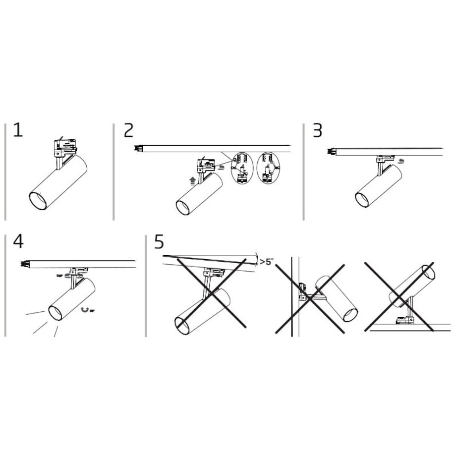 Lampa do szyn 3-fazowych Ctls Tinos 10401 Nowodvorski LED 30W 4000K tuba czarna
