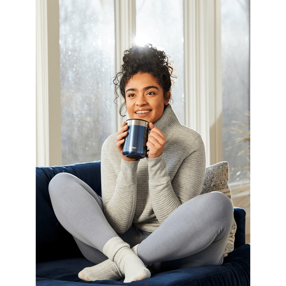 Kubek termiczny z uchem Contigo Streeterville 420 ml - Niebieski