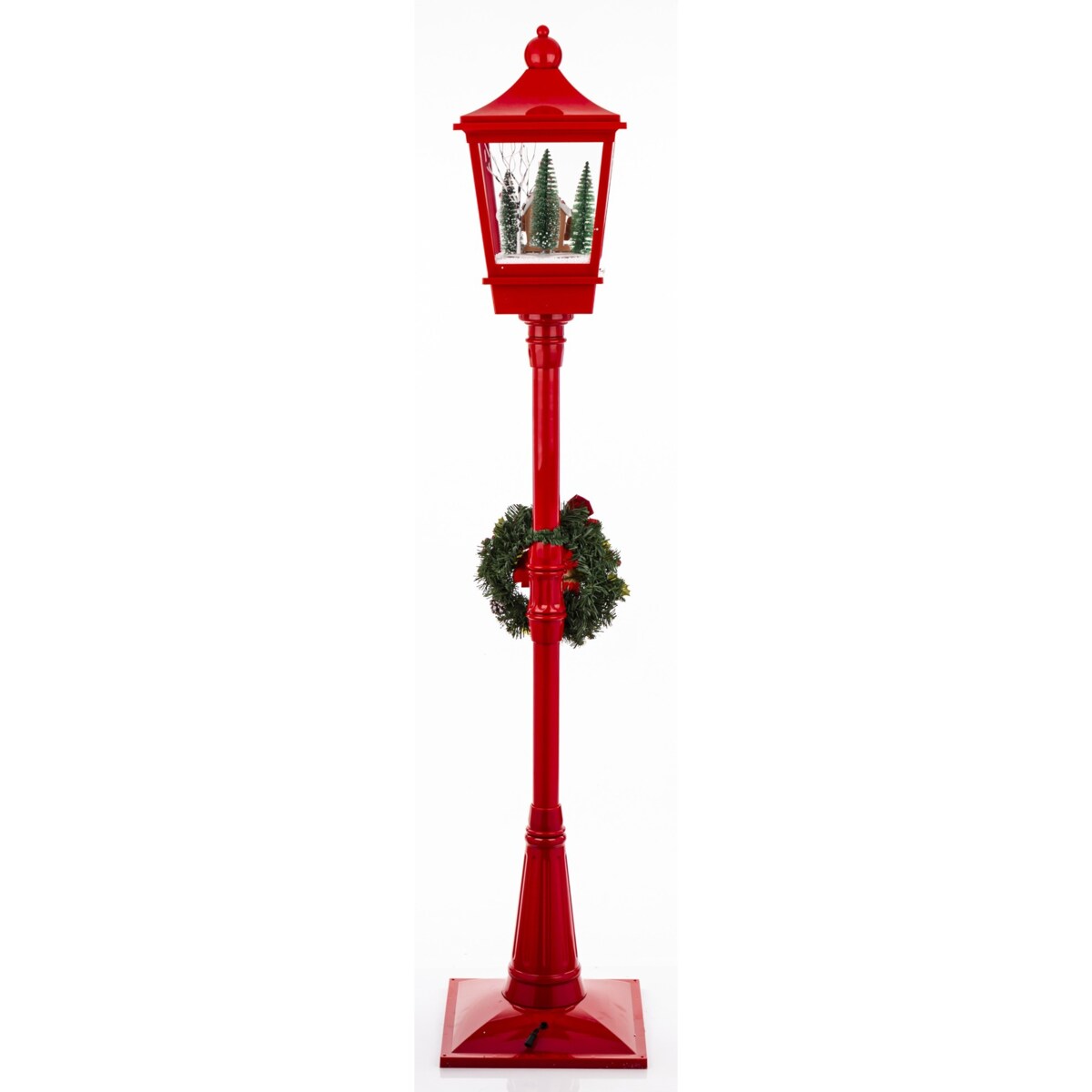 Latarnia świąteczna LED 186x38x38 cm MAYAK-2 czerwona z pozytywką