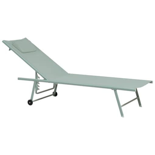 Zestaw 2 leżaków ogrodowych SORONI Metal Jasnozielony
