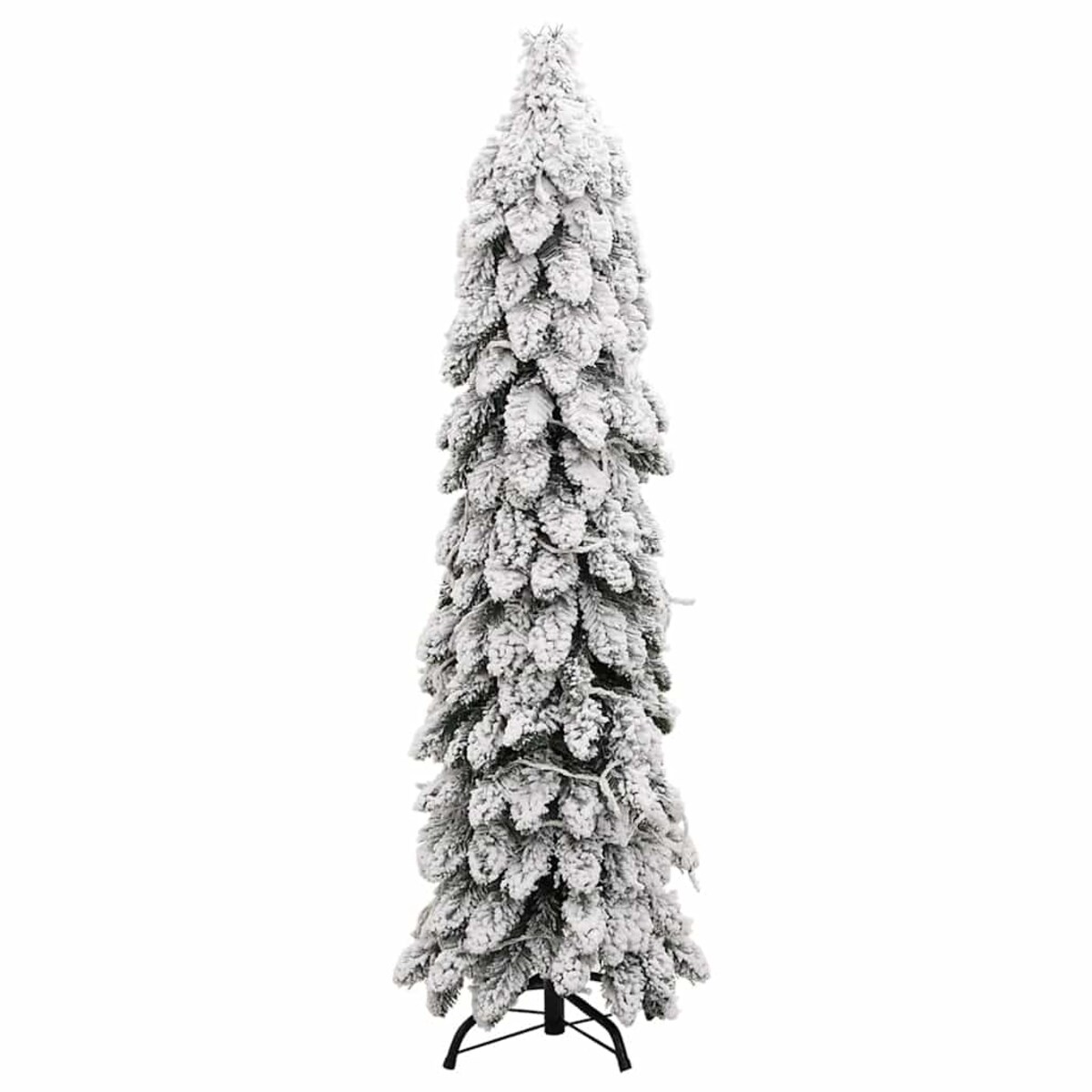 vidaXL Sztuczna choinka z 80 lampkami LED, ośnieżona, 150 cm
