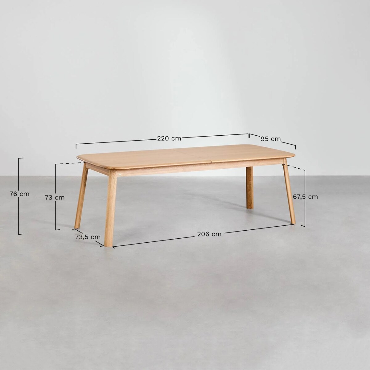 Stół jadalniany 220-320x95 cm rozkładany, fornir orzechowy, ciemnobrązowy, Treveris