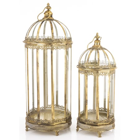 Lampiony latarnie 2 szt. złote 98x34x34 cm FANARIO