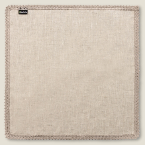 Serwetka z koronką 1 szt. 48x48, naturalny len, 48x48 cm, Linen