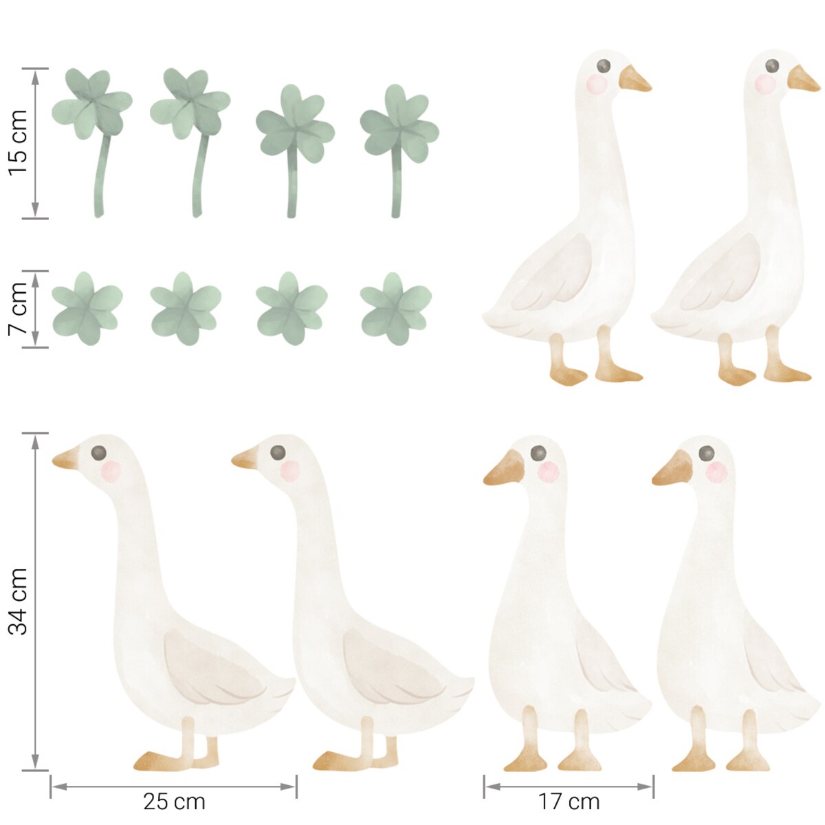 Naklejka na ścianę Gąski boho