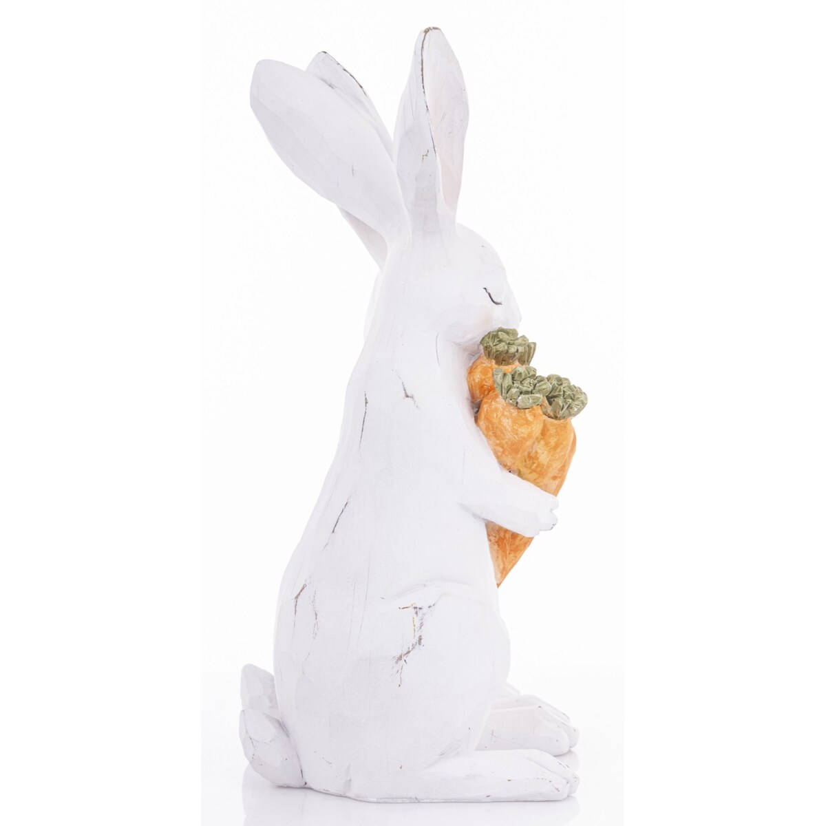 Dekoracja - para króliczków z marchewkami 33x23,5x16 cm