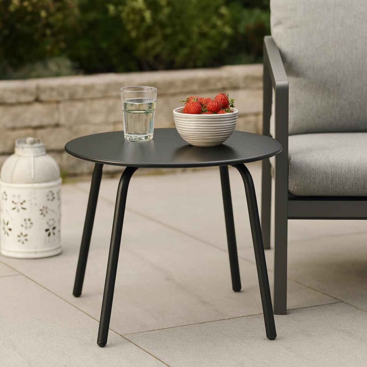 Okrągły stolik stalowy tarasowy RONDO, Ø 50 cm