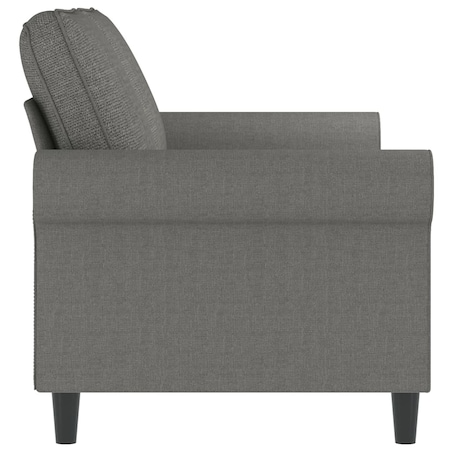 vidaXL Sofa 2-osobowa, ciemnoszara, 140 cm, tapicerowana tkaniną