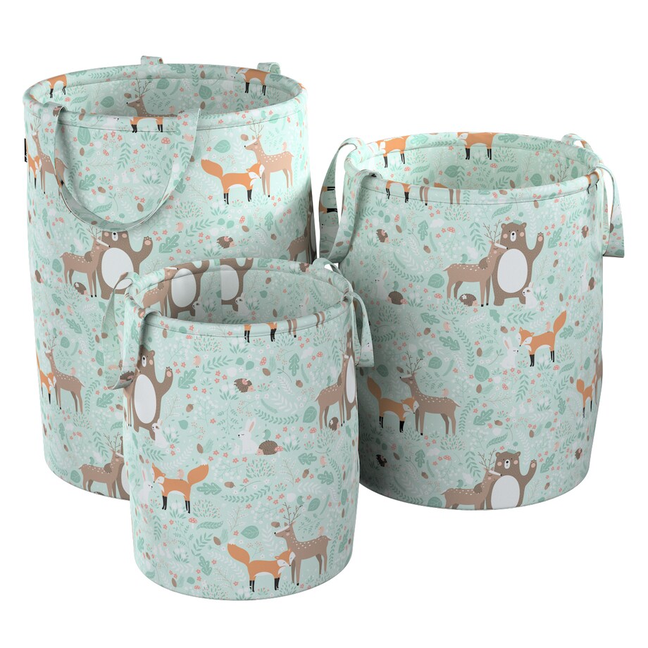 Kosz na zabawki Tobi, zielony, 40x60cm, Magic Collection