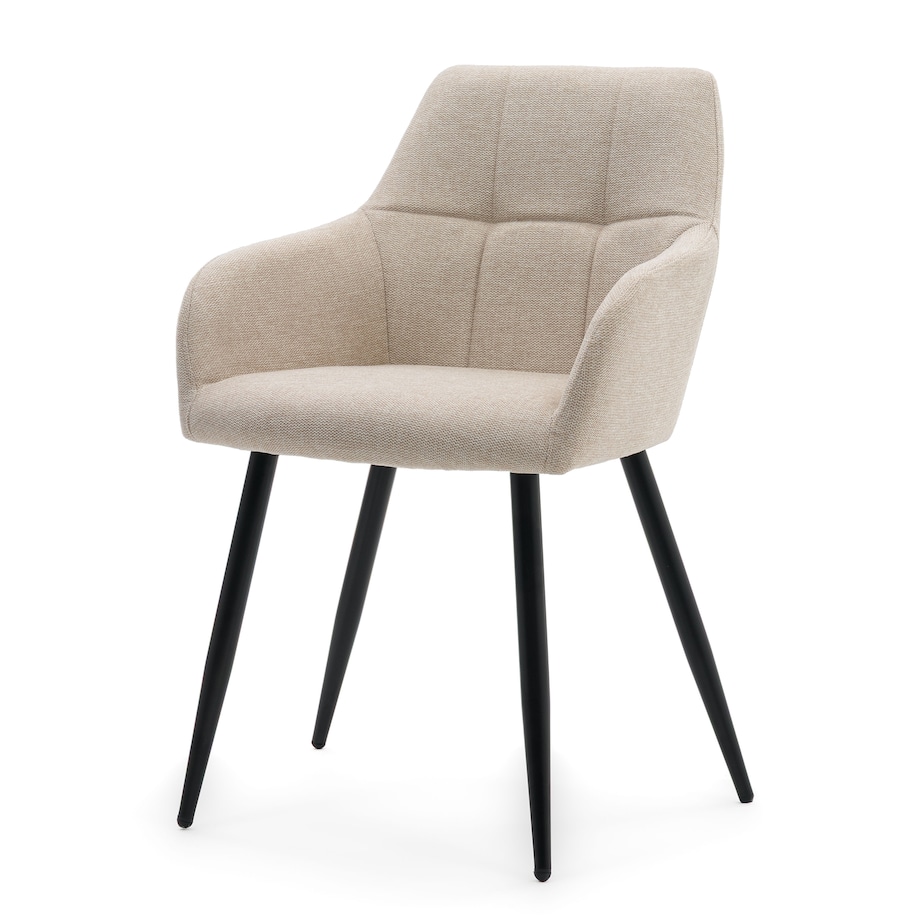 Krzesło tapicerowane nowoczesne NORDI beżowe do salonu biura