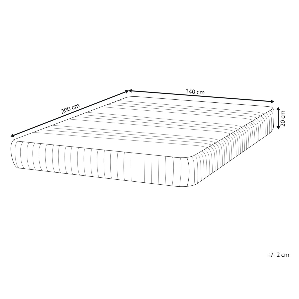 Materac piankowo-żelowy zdejmowany pokrowiec 160 x 200 cm twardy HAPPINESS