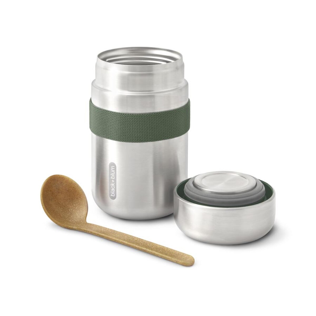 Termos obiadowy stalowy oliwkowy, 400 ml, Black+Blum