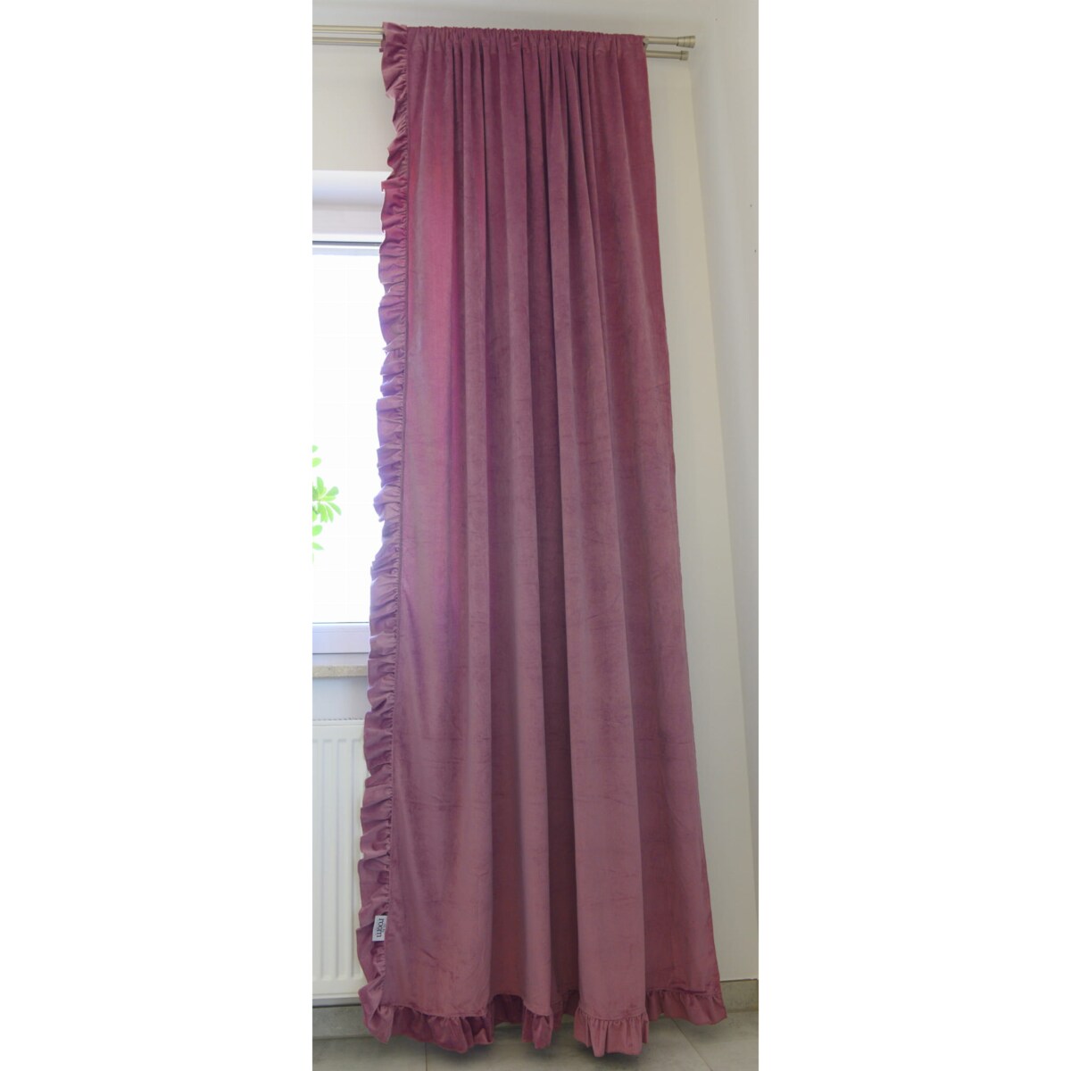 Zasłona Na Okno Okna Z Falbanką Do Salonu Sypialni 150X250 Cm Retro Róż