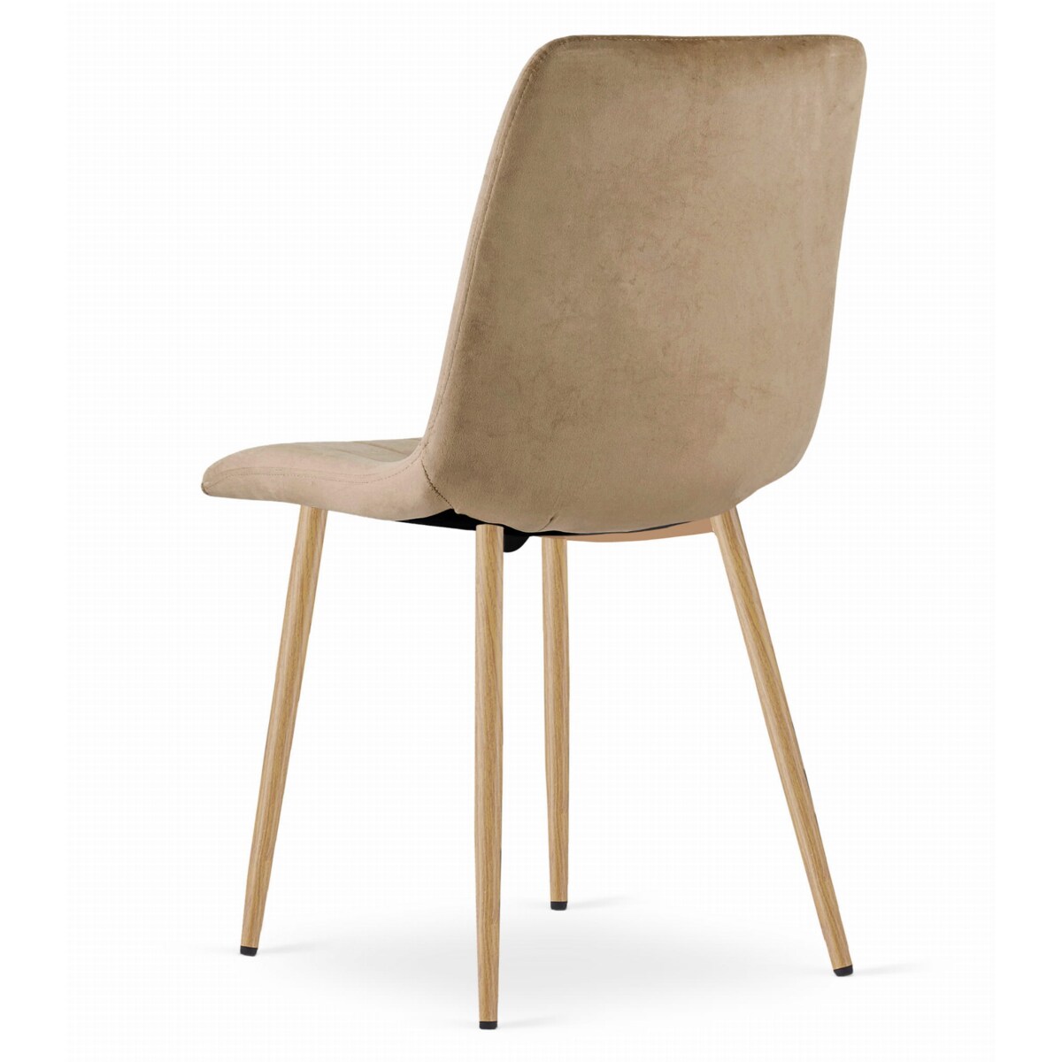 Krzesło Do Jadalni Kuchni Salonu Lava - Brązowy Aksamit / Nogi Kolor Drewna X 3