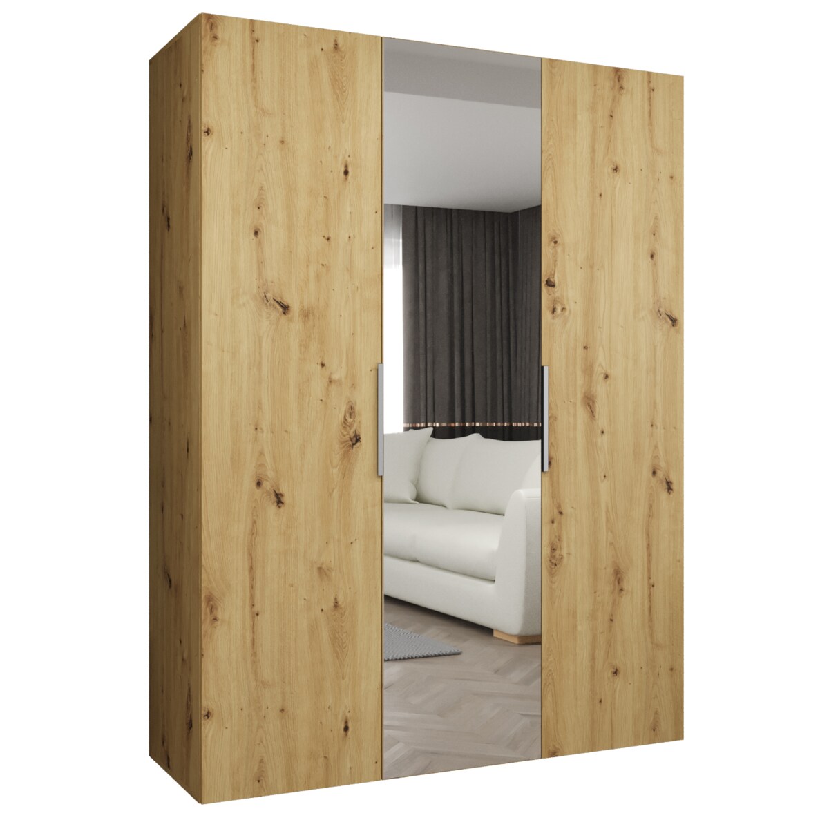 Szafa uchylna otwierana MARBELLA 2 150 wys. 202 cm Artisan + u. Czarny