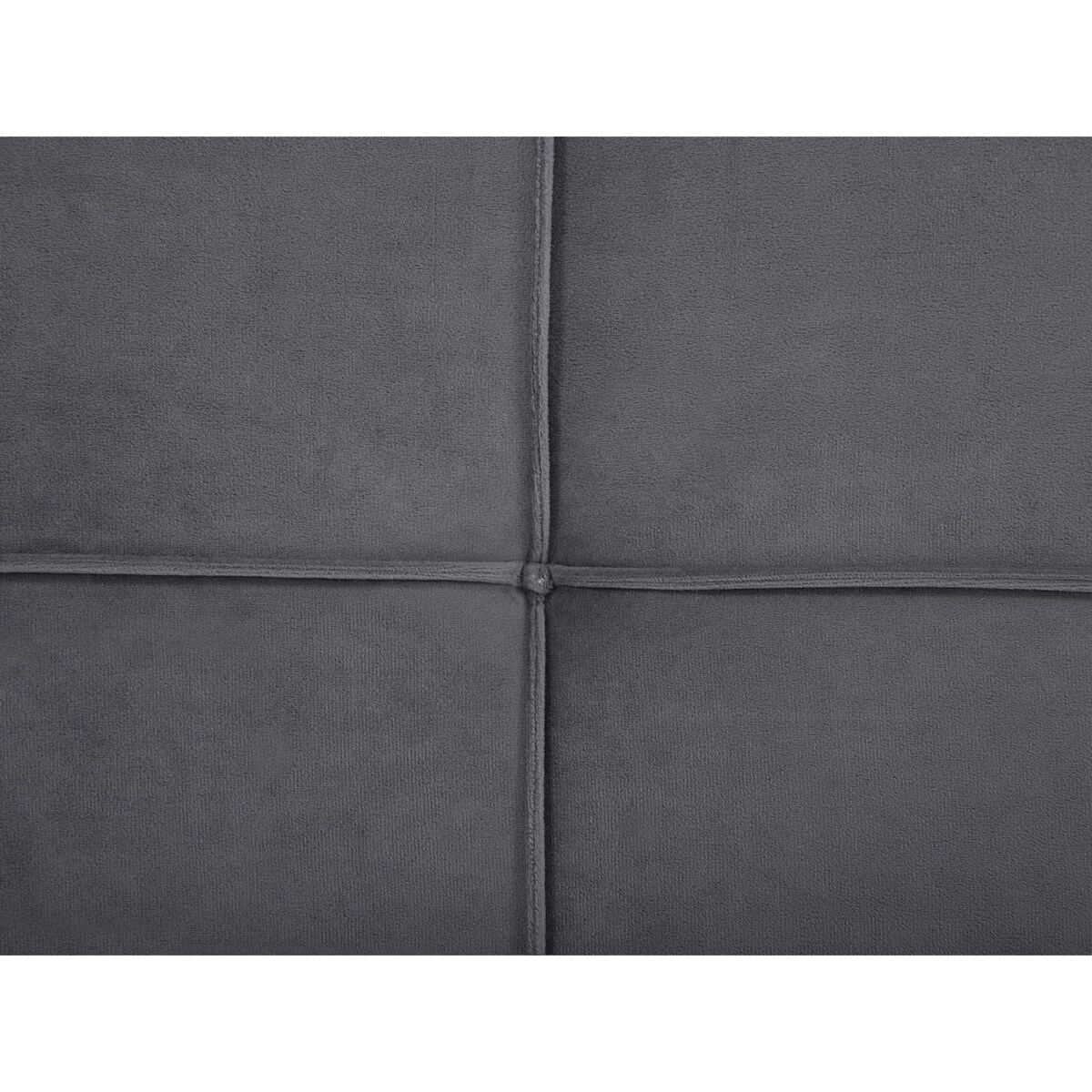 Łóżko welurowe 180 x 200 cm szare LANNION