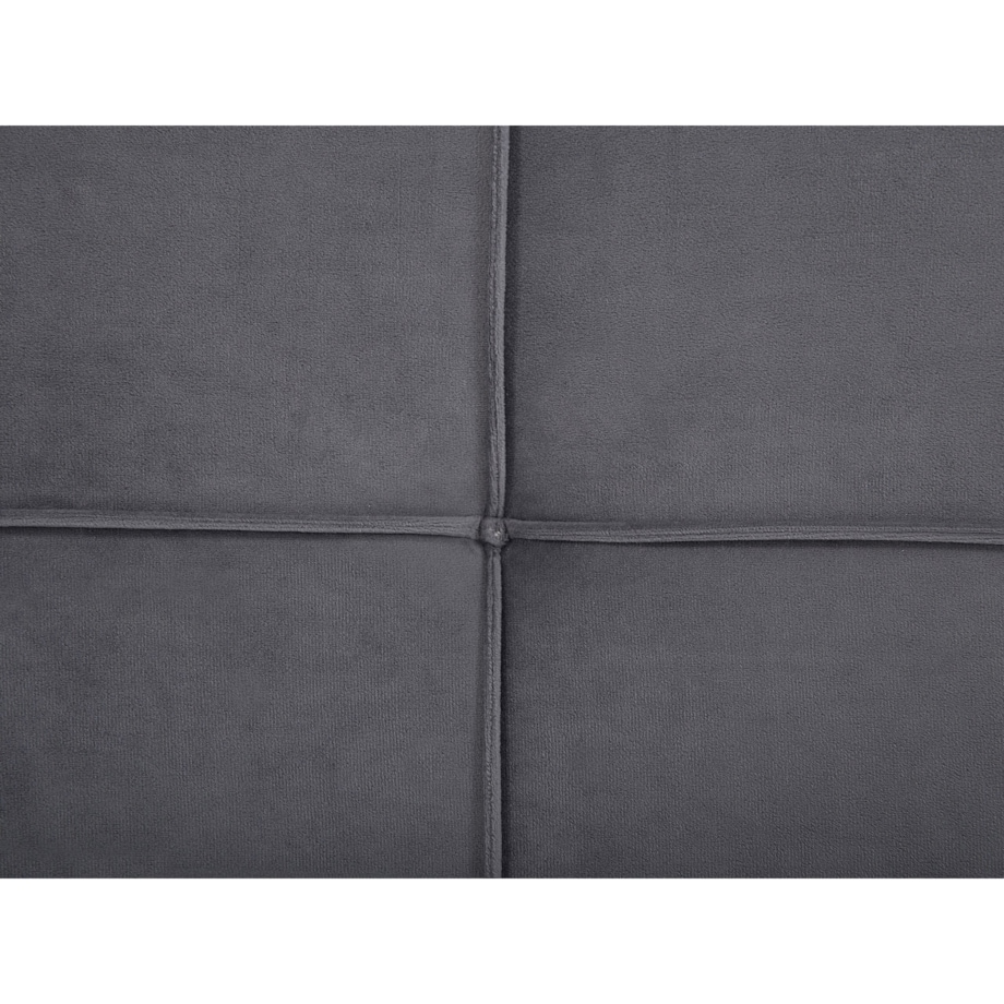 Łóżko welurowe 180 x 200 cm szare LANNION