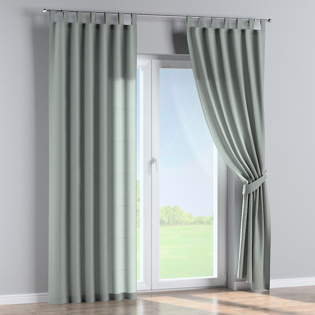 Zasłona na szelkach 1 szt. 130x245 jasny szary