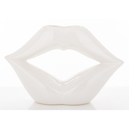 Wazon ceramiczny 13x20x6,5 cm USTA biały