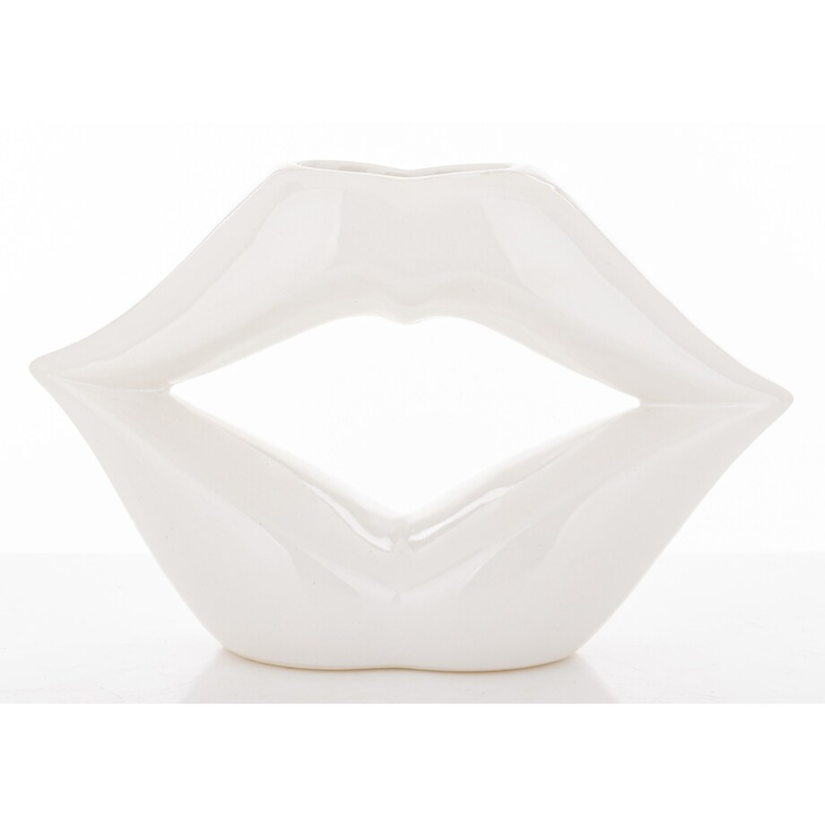 Wazon ceramiczny 13x20x6,5 cm USTA biały