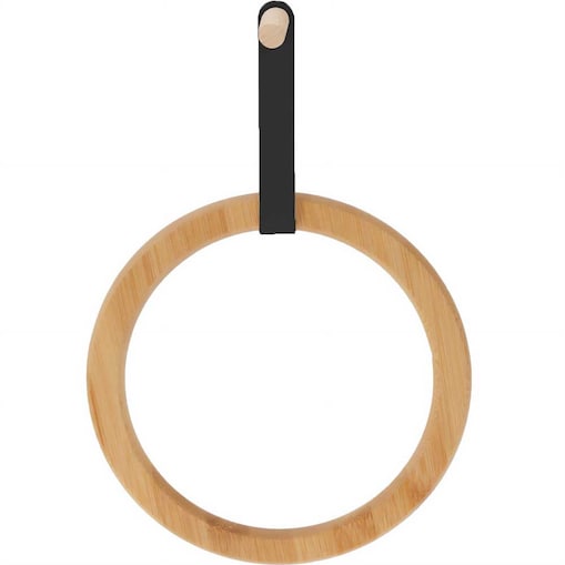 Wieszak bambusowy na ręcznik Ø 21 cm CIRCULO czarny