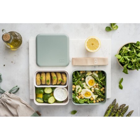 Lunchbox Natural Green Bento Square, 1700 ml, Monbento