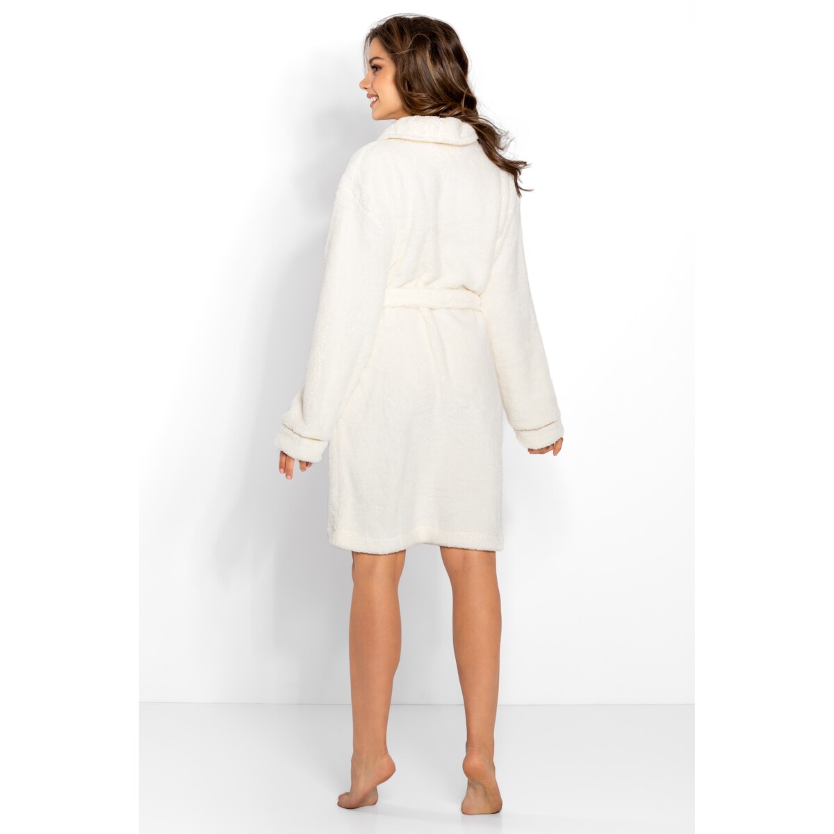 Szlafrok Glamour Ecru-Gold, L