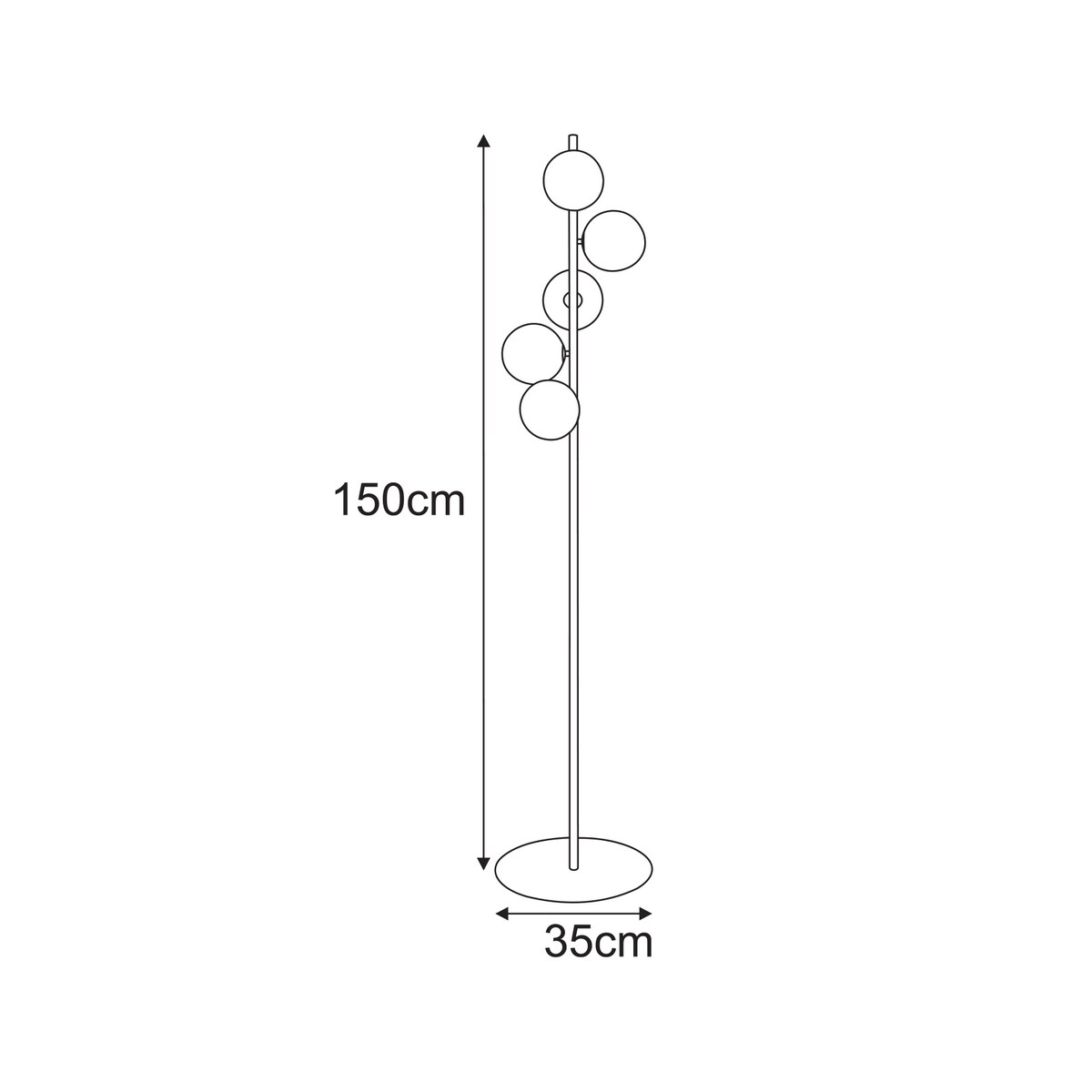 Lampa podłogowa K-5702 z serii TESORO