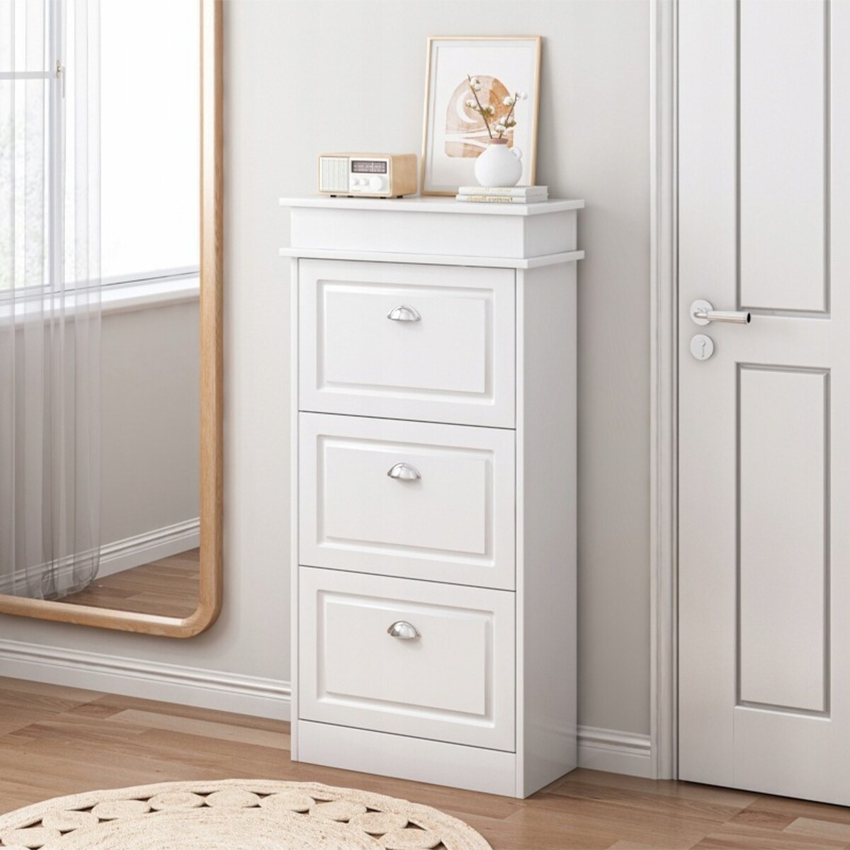 Szafka komoda na buty stół konsolowy do przedpokoju 3 drzwi nowoczesna